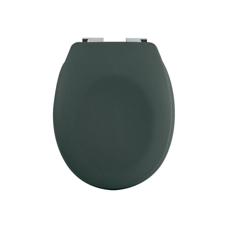 Abattant wc Thermo dur avec frein de chute neela Vert Foncé mat - Charnières abs Chromé Spirella