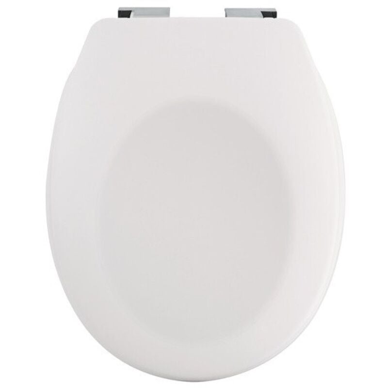 Spirella - Abattant wc Thermo dur avec frein de chute neela Blanc mat - Charnières abs Chromé