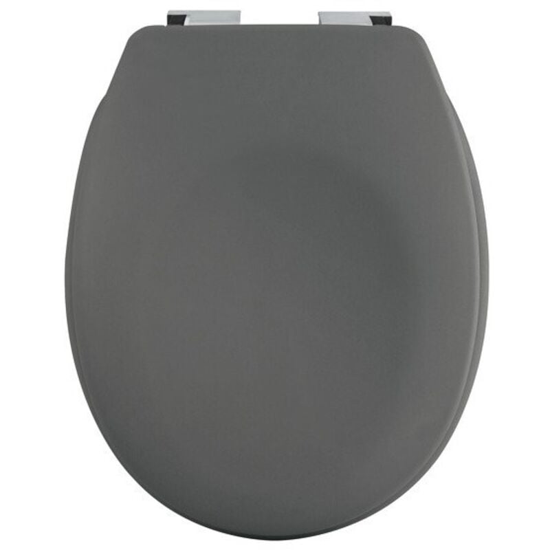Spirella - Abattant wc Thermo dur avec frein de chute neela Gris mat - Charnières abs Chromé