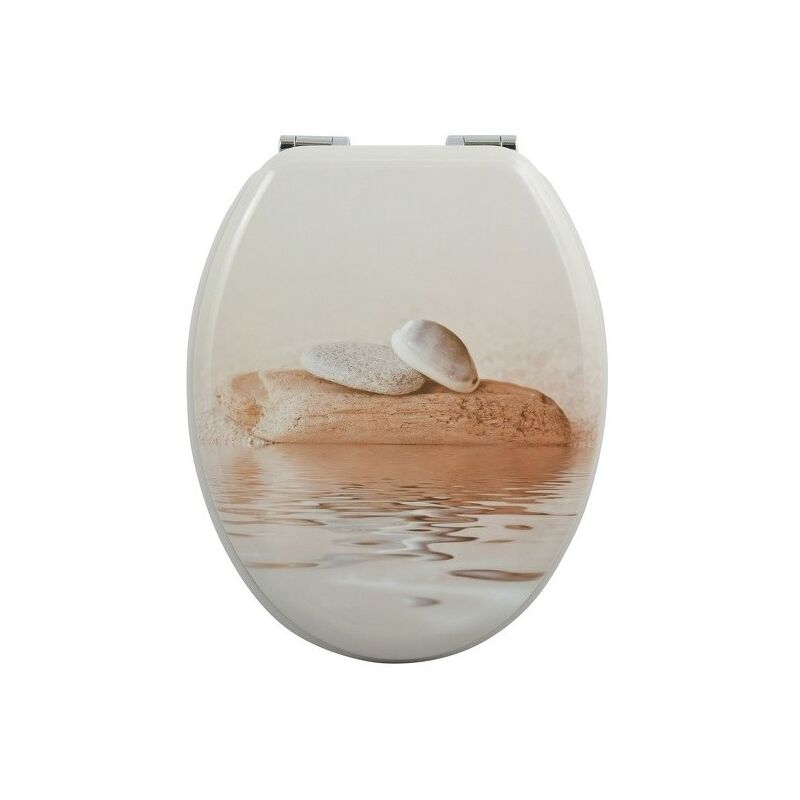 

Asiento de inodoroMDF STONES Blanco - Bisagras de Zinc - Blanco - Spirella