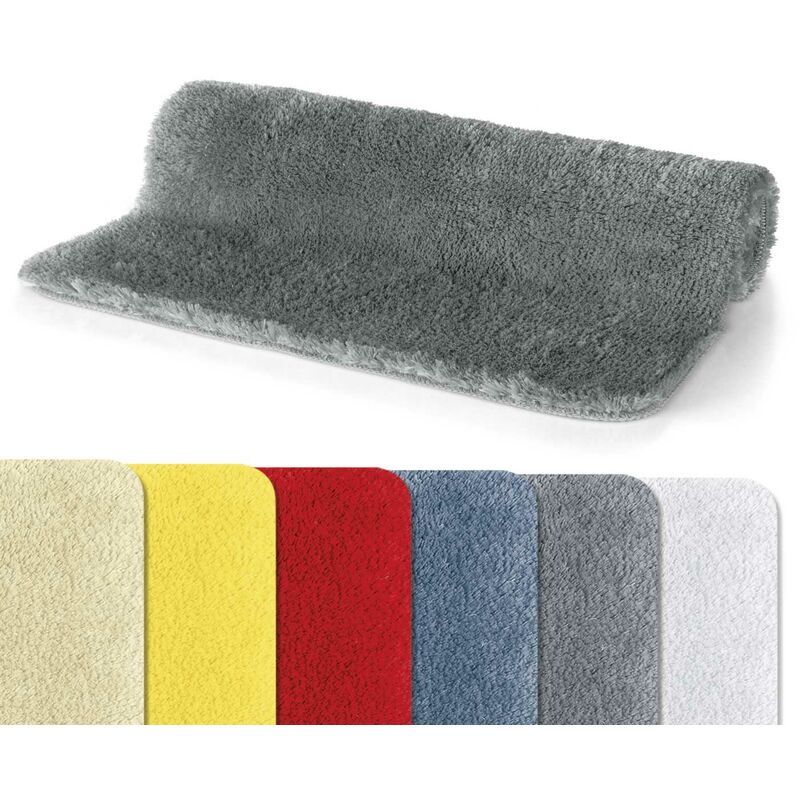 Badteppich Badvorleger Duschvorleger Fino Supersoft Hochflor waschbar, rutschfest Badematte 50x80 cm – Rot Spirella  - Onlineshop ManoMano