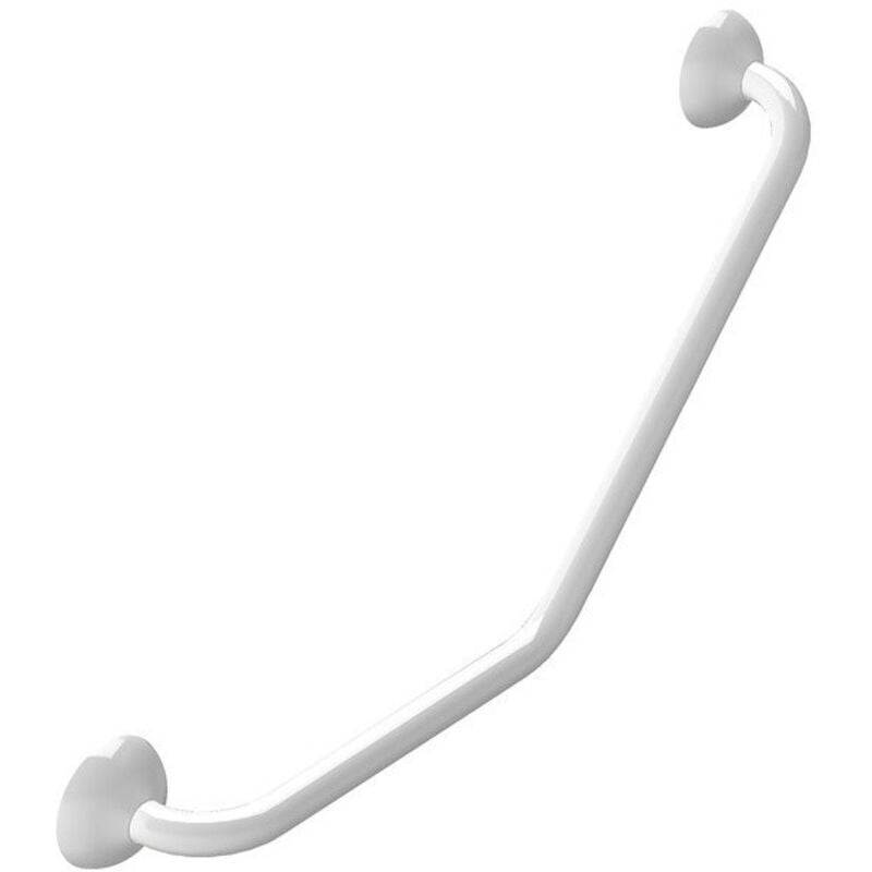 Barre de redressement ou d'appui coudée eco Acier Inox 71cm Blanc Spirella