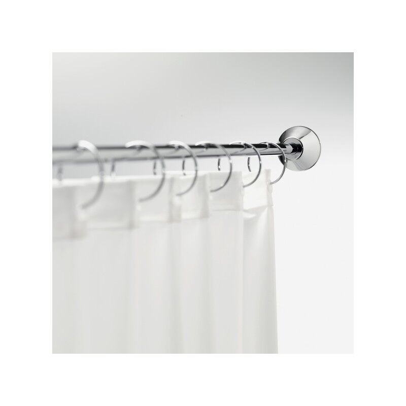 Spirella - Barre tringle pour rideau de douche ou baignoire extensible à fixer en Inox slim 125-220cm Chromé