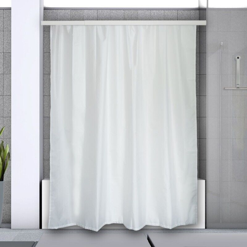 Barre tringle pour rideau de douche d'angle à fixer en Alu surprise 170x75cm Blanc Spirella