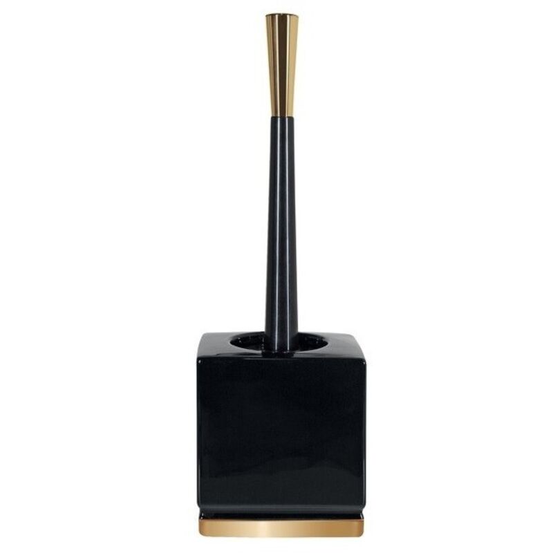 Brosse Wc avec support Céramique roma Noir & Or Spirella