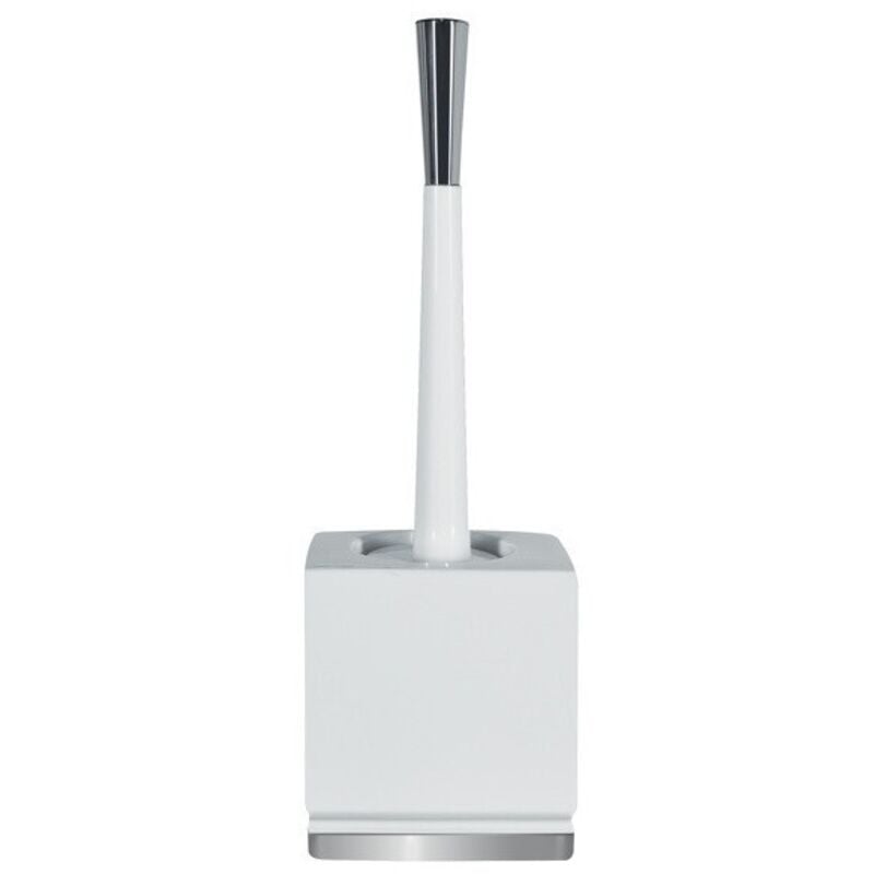 Spirella - Brosse Wc avec support Porcelaine roma Blanc & Argent