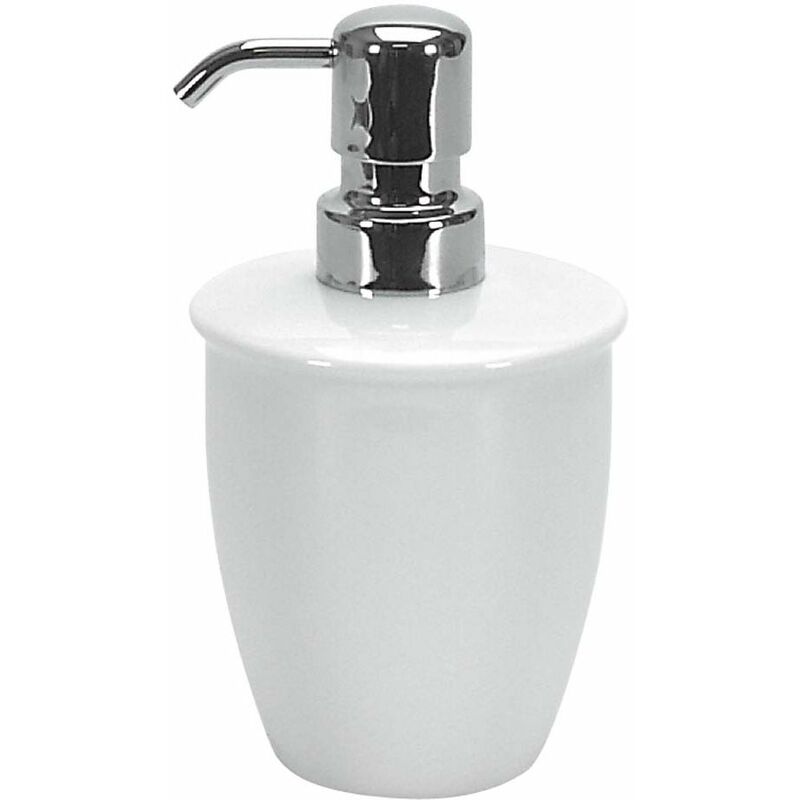 

Dispensador de jabon Spirella 'Atlanta' de porcelana en color blanco 15,5 x 9,5 x 8,5 cm