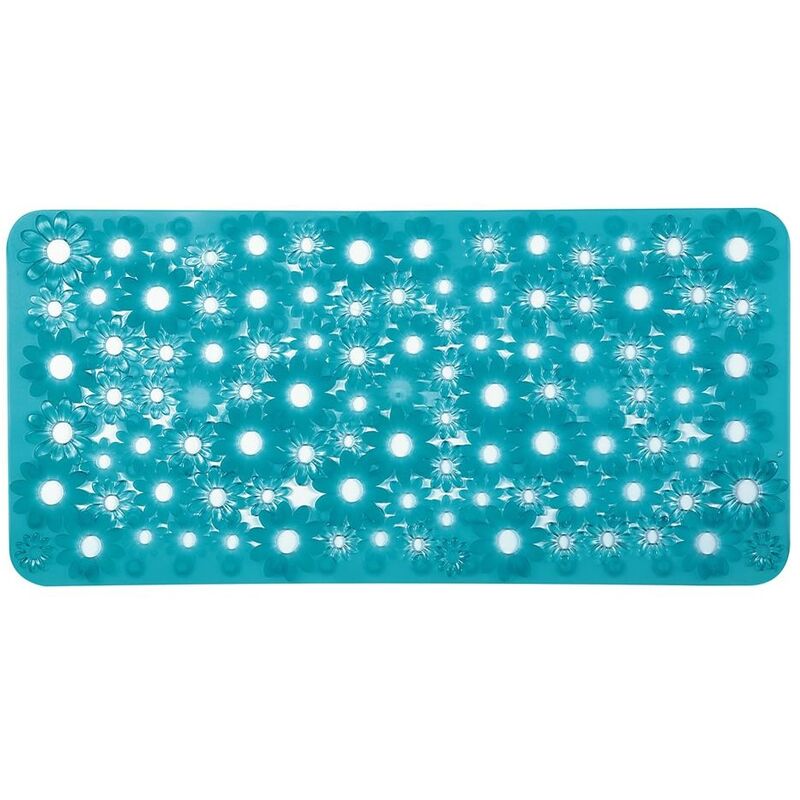 

colección Fiorita, Alfombrilla de ducha 54 x 54,PVC,Azul - Spirella