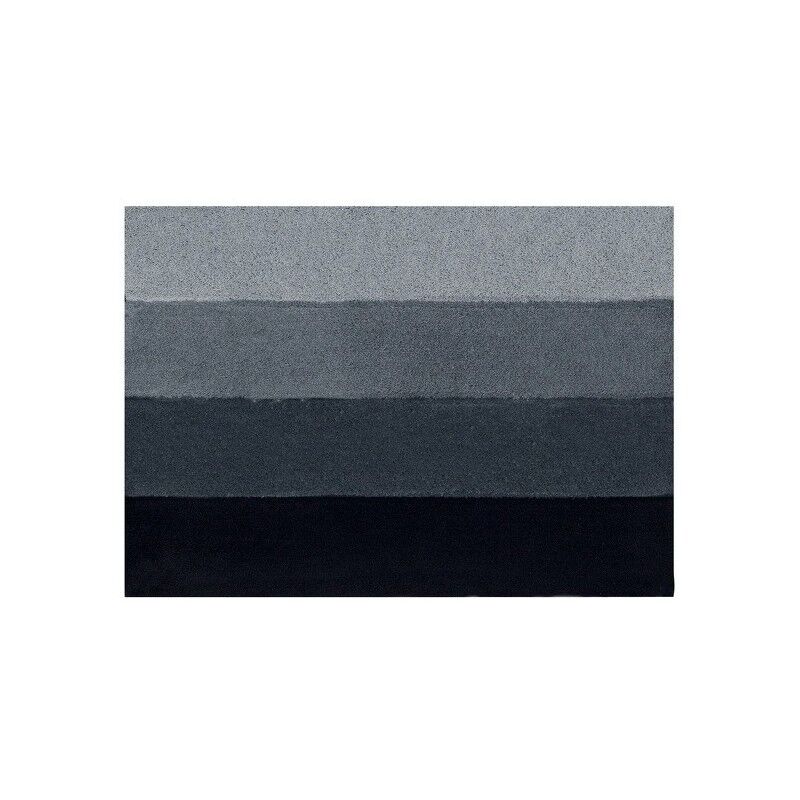 Alfombra de baño de poliéster four 55x65cm Gris Negro Spirella Gris