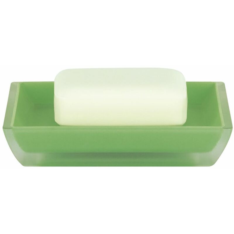 

colección Freddo, Bandeja para pastilla de jabón 8,6 x 12,5 x 2,3 cm, Poliestirol, Verde - Spirella