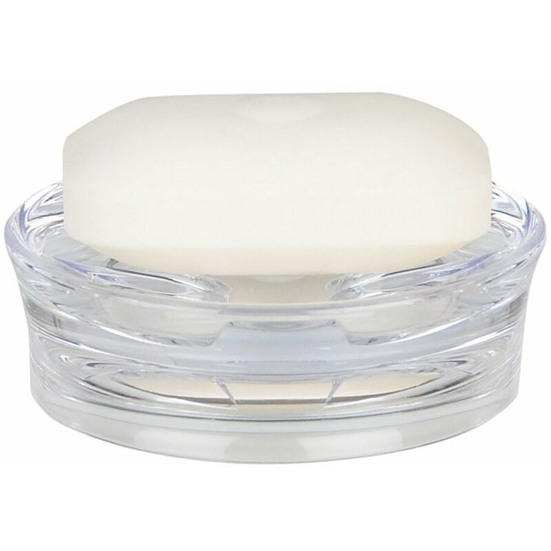 

colección Max light, Bandeja para pastilla de jabón 3,5 x 10,5 x 10,5 cm, Acrílico, Transparente - Spirella