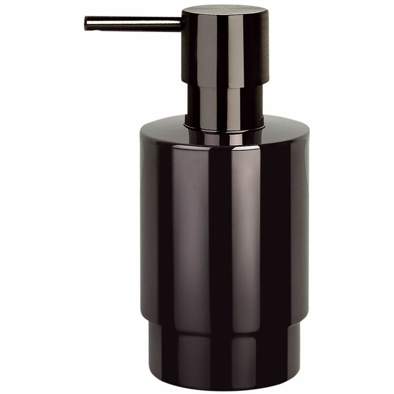 

Spirella colección Nyo, Dispensador de jabón líquido 14,2 x 7,0 x 6,5 cm, Acero inoxidable, Negro