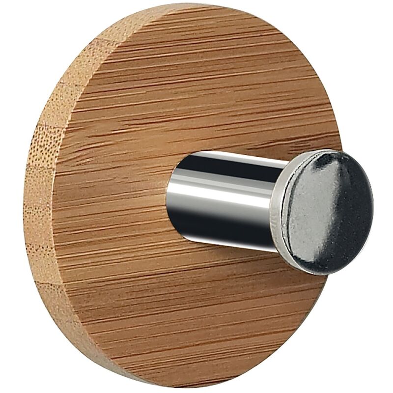

colección Punt, Gancho adhesivo 5, Madera y PVC, Marrón - Spirella