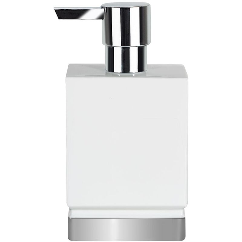 

Dispensador de jabon Spirella 'Roma' de porcelana en color blanco 17 x 4,5 x 9 cm