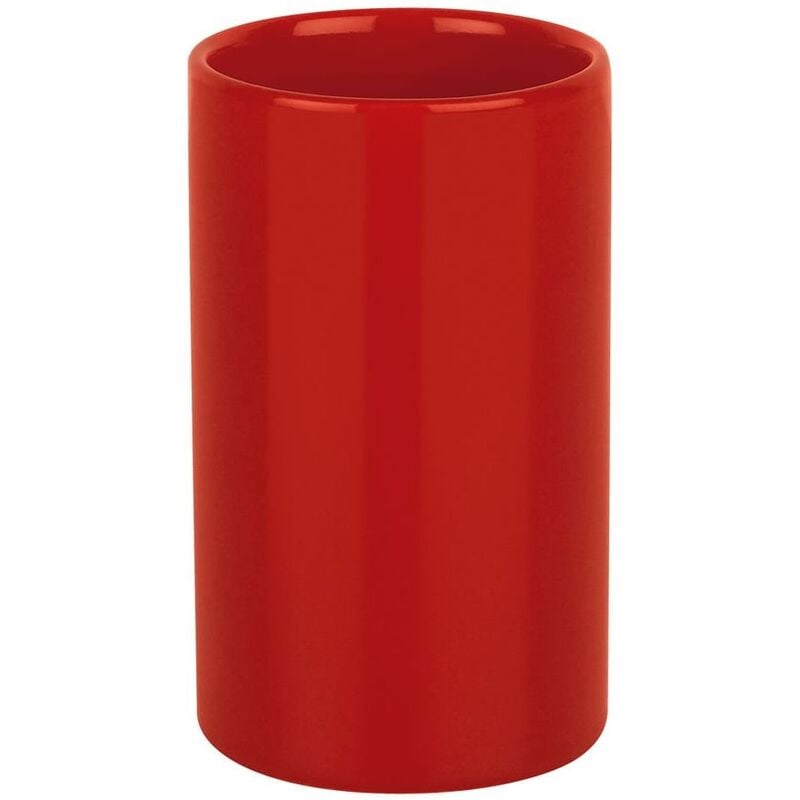 

colección Tube, Portacepillos de dientes Ø7 x 11,5 cm, Gres, Rojo - Spirella