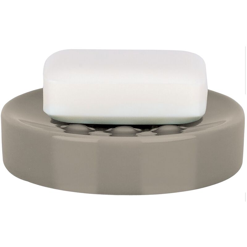 

colección Tube, Bandeja para pastilla de jabón 11,0 x 11,0 x 2,6 cm, Gres, Beige - Spirella
