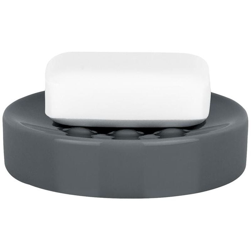 

Jabonera 'Tube' de gres en color gris Ø11 x 2,6 cm - Spirella