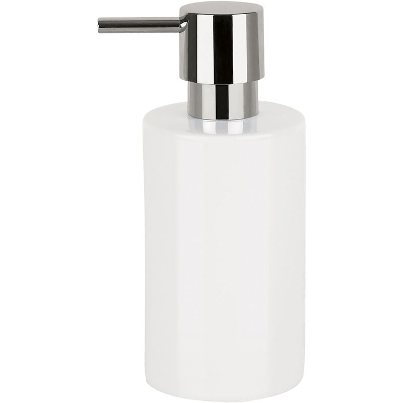 

Dispensador de jabon Spirella 'Tube' de porcelana en color blanco Ø7 x 16 cm