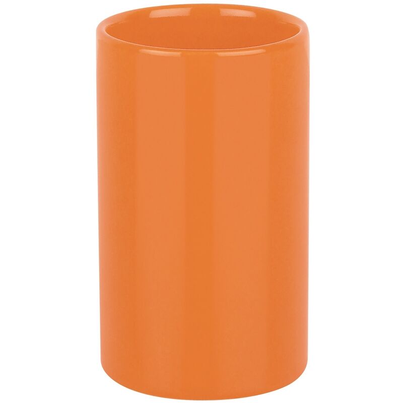 

colección Tube, Portacepillos de dientes Ø7 x 11,5 cm, Gres, Naranja - Spirella