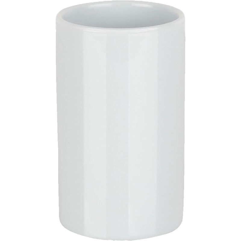 

colección Tube, Portacepillos de dientes Ø7 x 11,5 cm, Porcelana, Blanco - Spirella