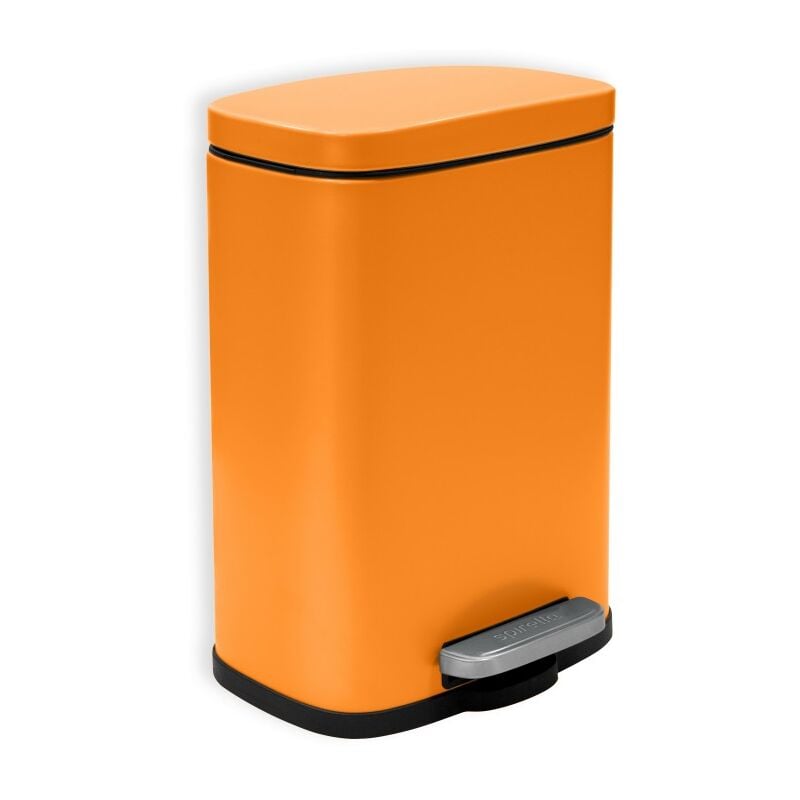 

Cubo de pedal Acero AKIRA 5L Naranja Mate - Naranja - Spirella