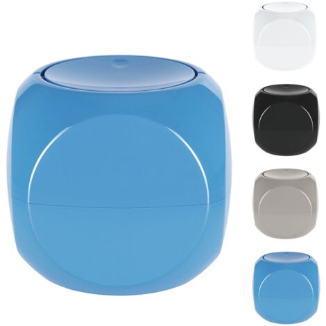 Spirella Dice - Pattumiera da 1 l, Colore: Blu