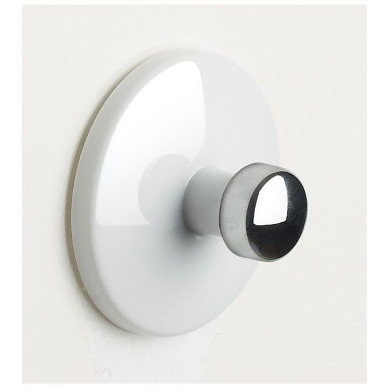MSV - bowl Gancho de pared para toallas blanco y plateado Spirella