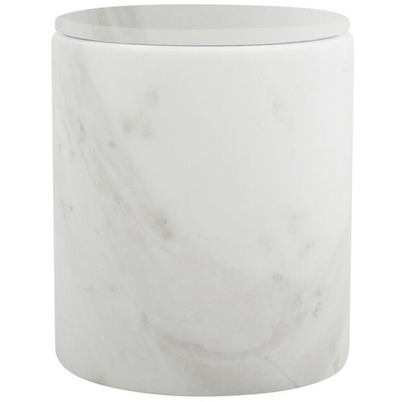 Boite à cotons Marbre sana Blanc Spirella