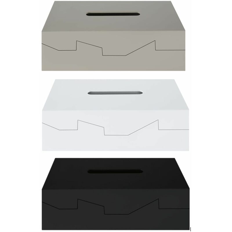 Preisvergleich für Spirella - Kosmetiktücherbox - Box für Kosmetiktücher -  Taschentuchbox - Kosmetikbox als Spender oder Halter - Taschentuchspender,  BxHxT 24x8x12 cm, aus Abs, GTIN: 7610583198532