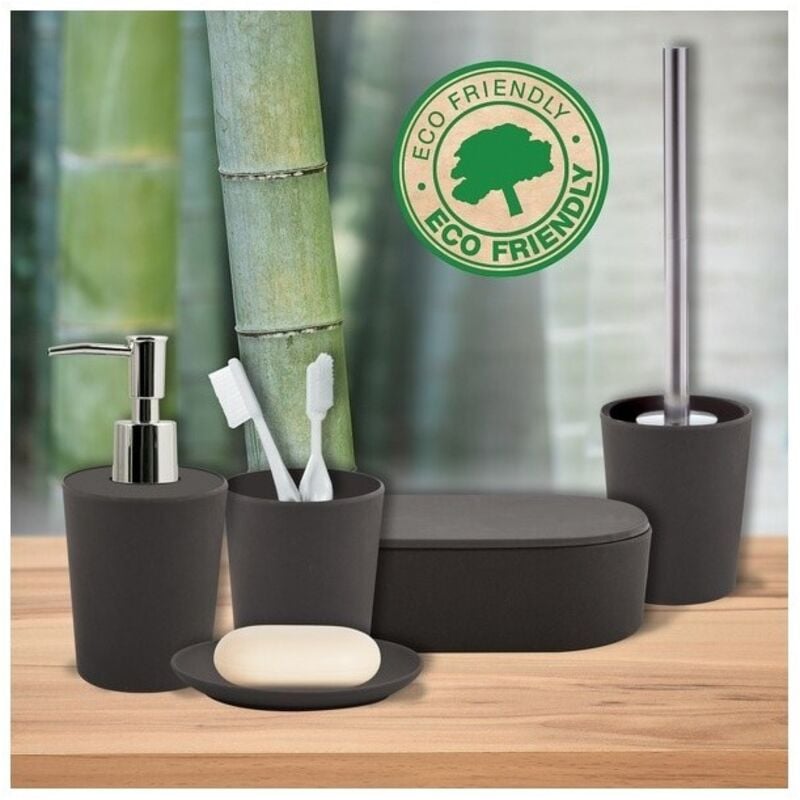 Lot d'accessoires de salle de bain Takeo Noir Spirella