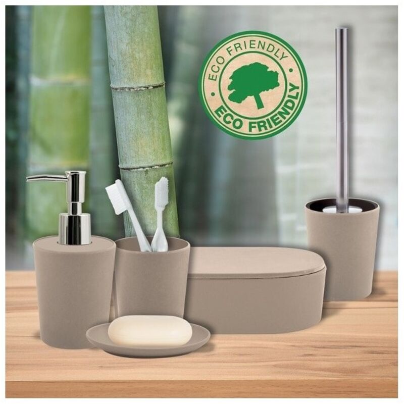 Lot d'accessoires de salle de bain Takeo Taupe Spirella