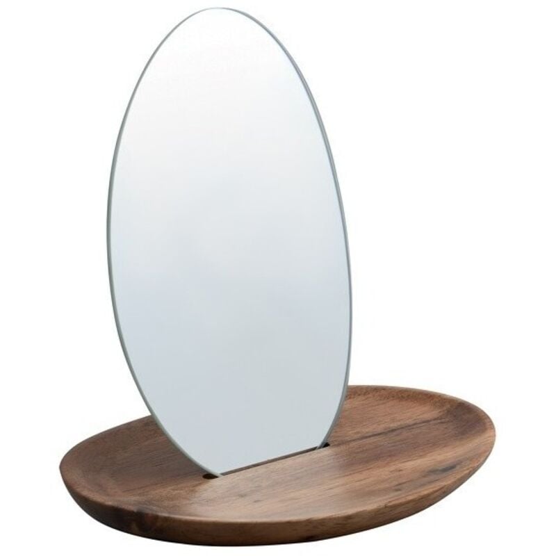 Miroir sur socle ovale Bois alesia D'acacia Spirella