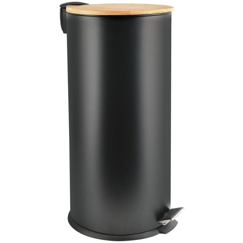 Poubelle Adonis noir matt 30L Spirella