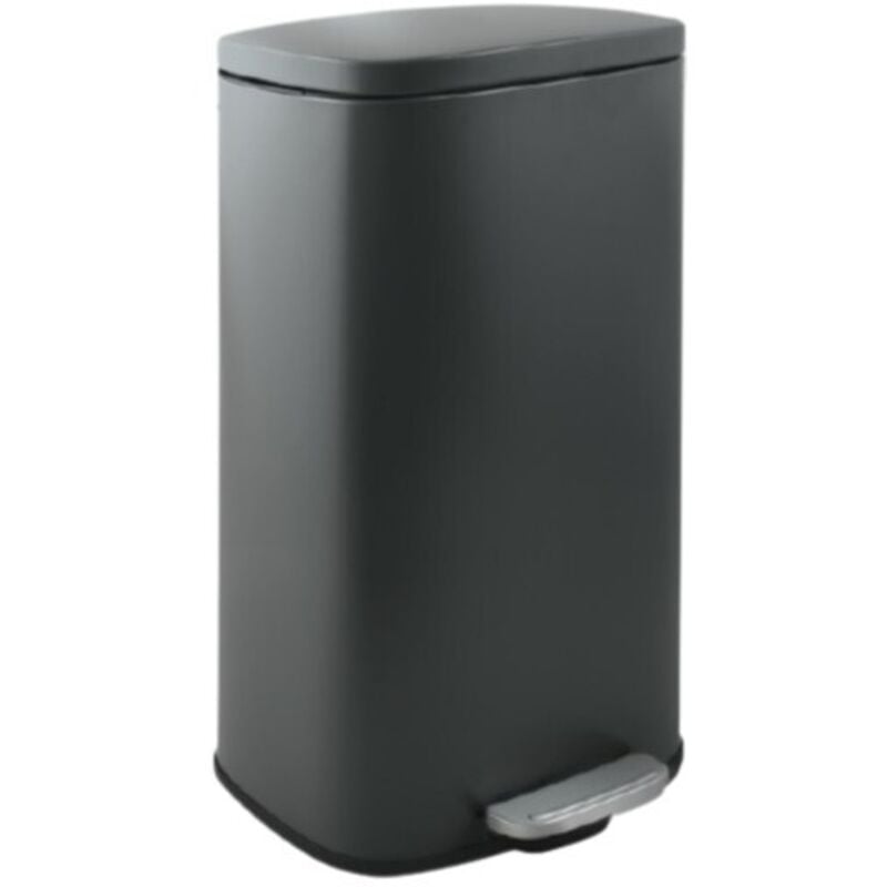 Spirella - Poubelle à pédale de cuisine Acier akira 30L Gris mat