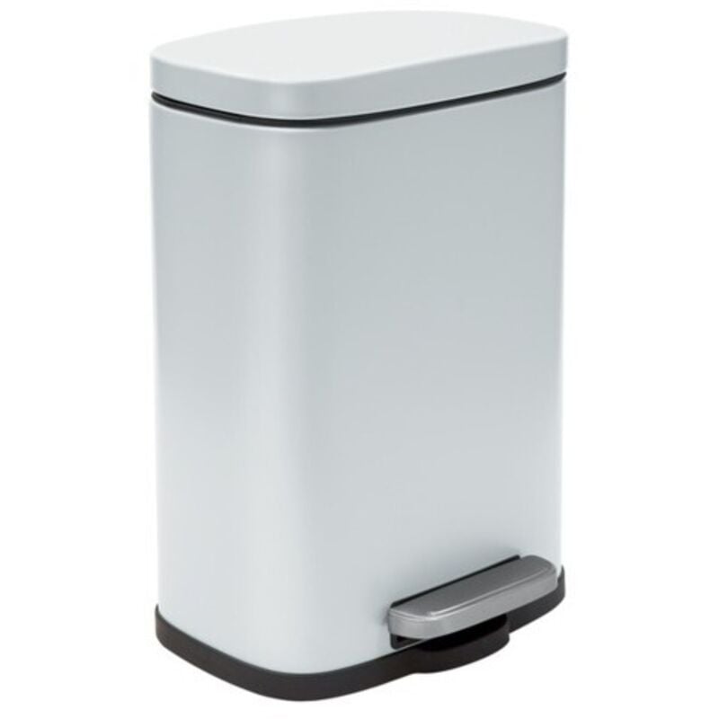Poubelle à pédale Acier AKIRA 12L Blanc mat Spirella