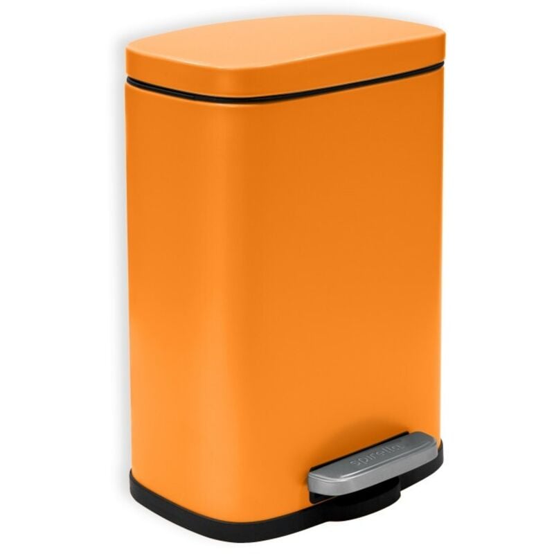 Poubelle à pédale Acier akira 5L Orange mat Spirella