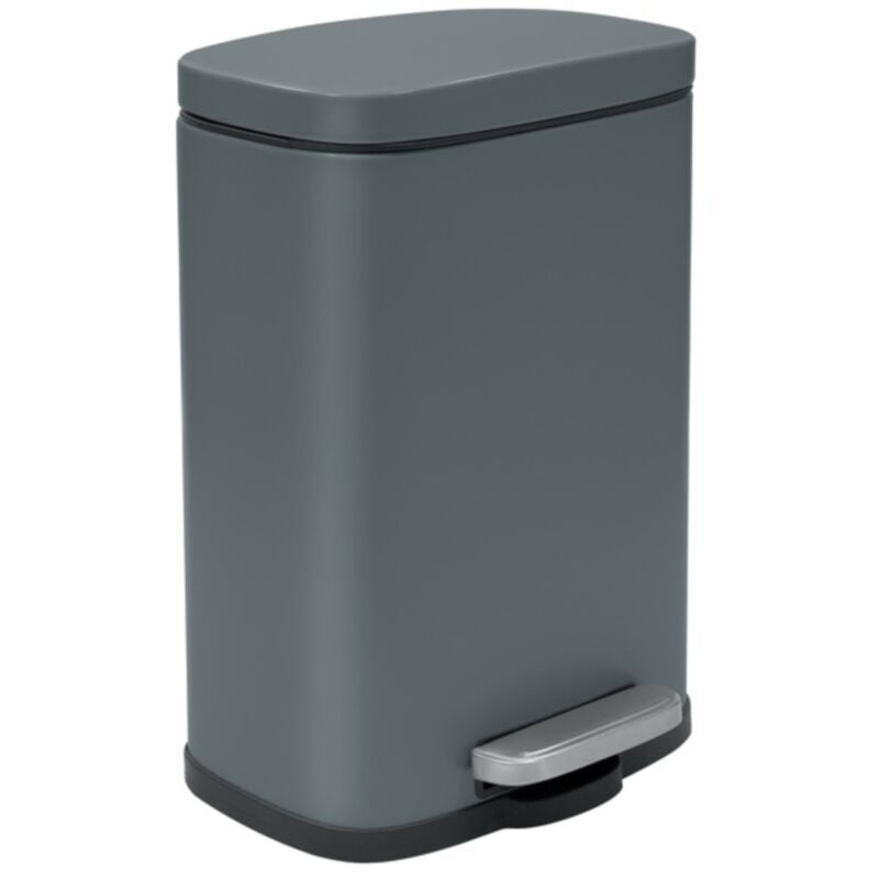 Poubelle à pédale Acier akira 5L Gris mat Spirella