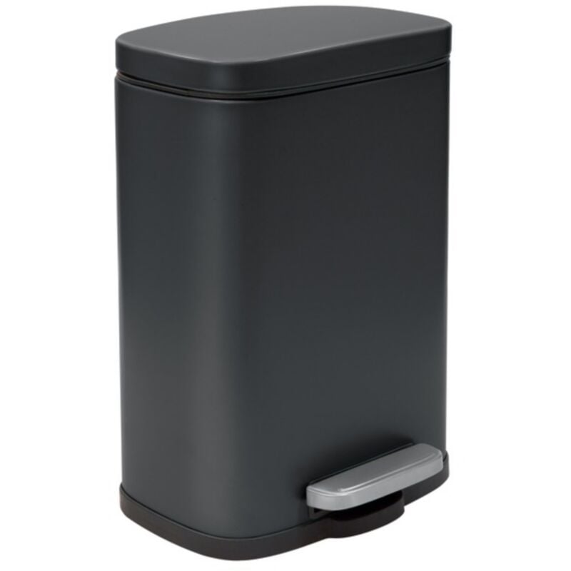 Poubelle à pédale Acier akira 5L Noir mat Spirella