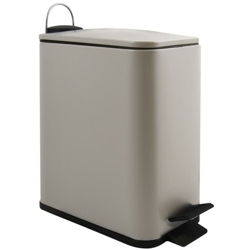 Poubelle à pédale Inox erik 5L Taupe mat Spirella