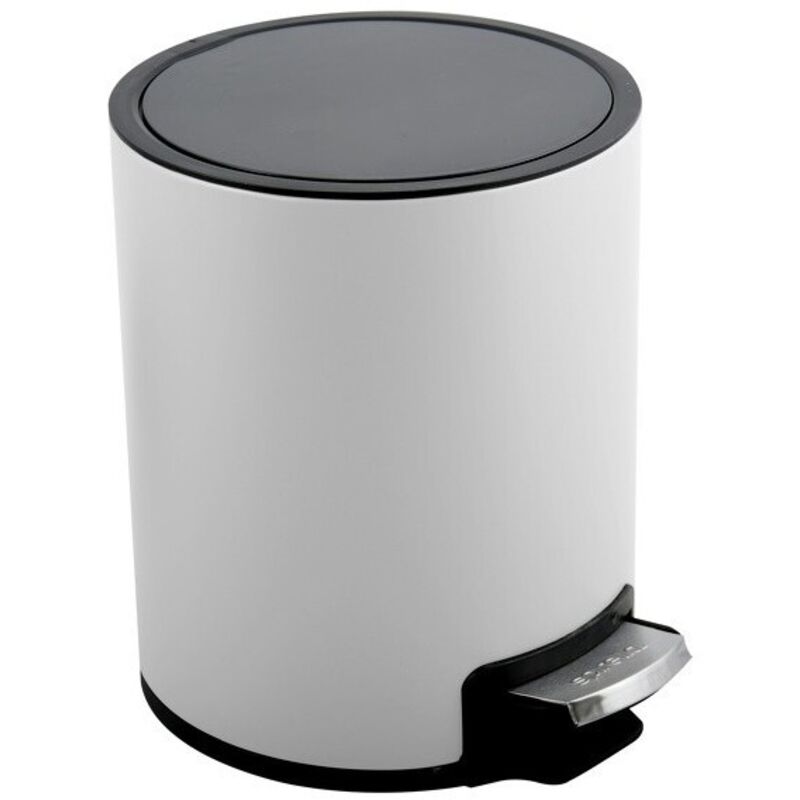 Poubelle à pédale Inox riku 3L Blanc mat Spirella