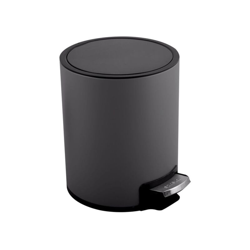 Poubelle à pédale Inox riku 3L Gris mat Spirella