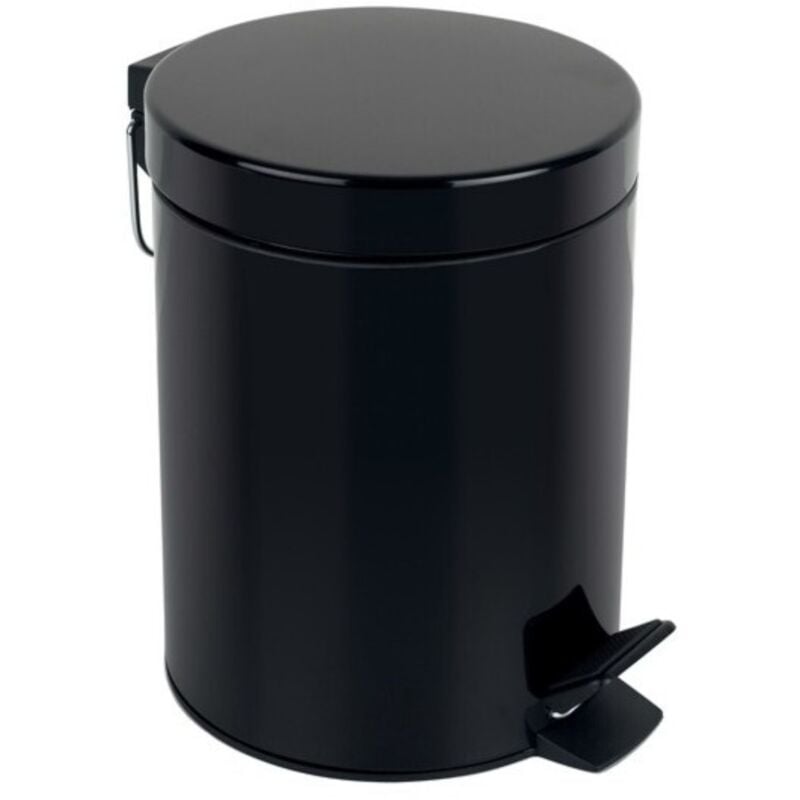 Poubelle à pédale Acier sydney 5L Noir Spirella