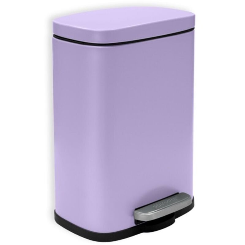 Poubelle à pédale Acier akira 5L Lavande mat Spirella