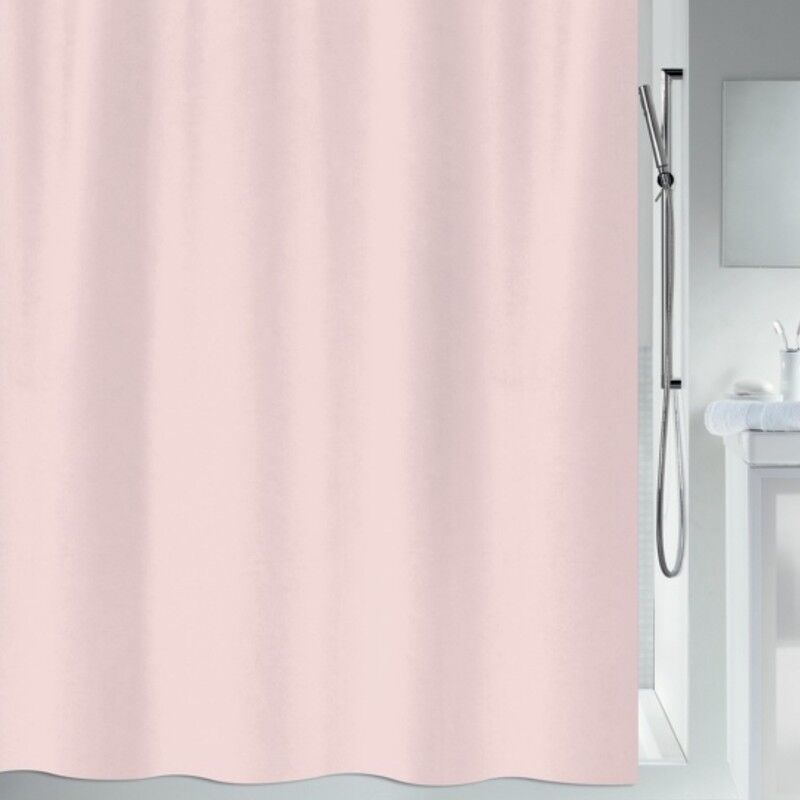Rideau de douche Polyester primo 120x200cm Rose Clair Spirella