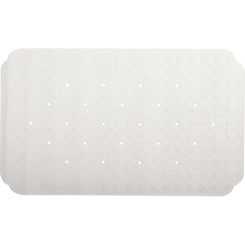 

Spirella Ruby - Alfombrilla de ducha (antibacteriana, antideslizante, con ventosas, 70 x 40 cm, caucho natural), color blanco