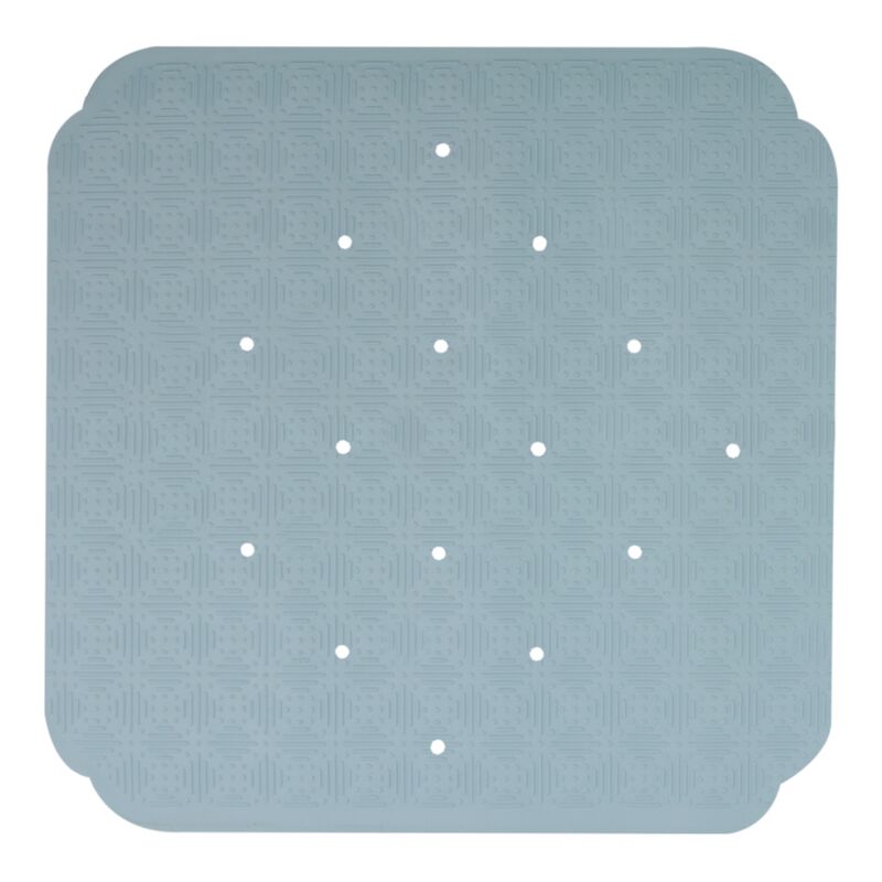

Spirella Ruby - Alfombrilla de ducha (antibacteriana, antideslizante, con ventosas, aprox. 53 x 53 cm), color azul