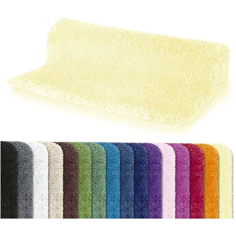 Spirella - Highland collection, Tapis de bain, 100% Polyester et microfibre, Jaune