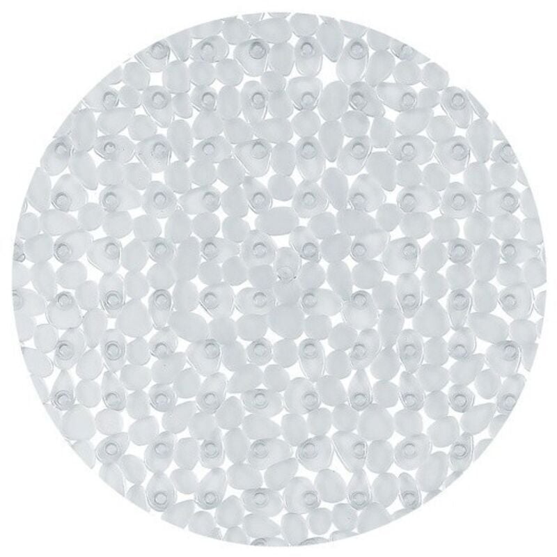 Tapis Fond de douche rond pvc riverstone Ø57cm Clair Spirella