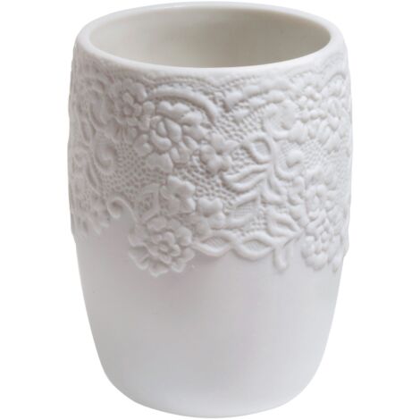 Spirella Zahnputzbecher Zahnbürstenhalter Cosy Weiss