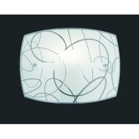 Spirelli Aplique Rectangular 1xE27 Cristal Decorado Trio Círculos Luminosos